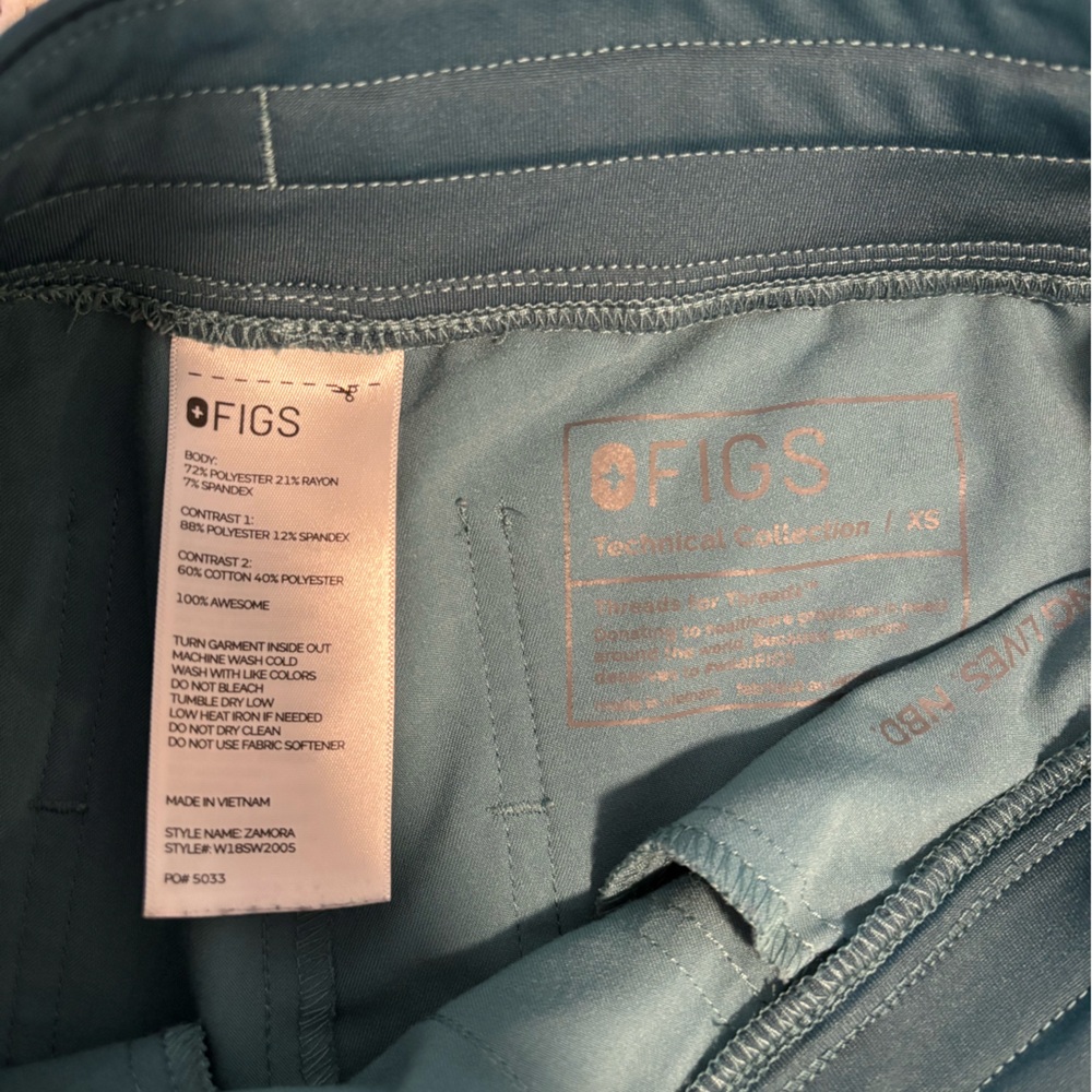 Figs Zamora Scrub Pant - Hydrogreen XS - Picture 2 of 4